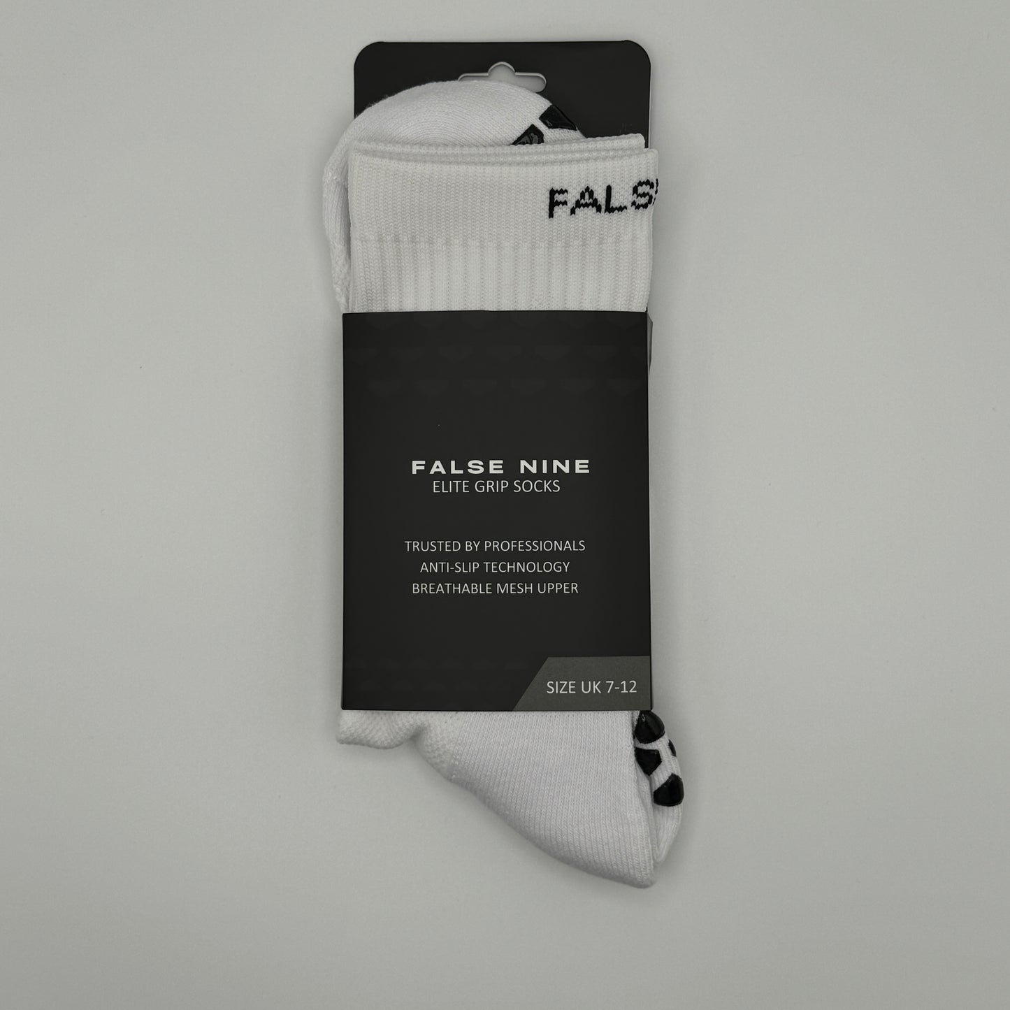 FALSE NINE - ELITE GRIP SOCKS (WHITE)